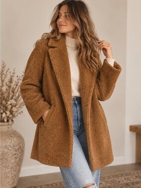 NWOT | Collection B Brown Teddy Jacket